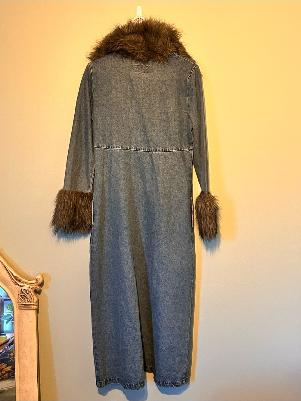 Vintage y2k penny lane denim duster coat size medium by Blanche noir - Picture 7 of 15